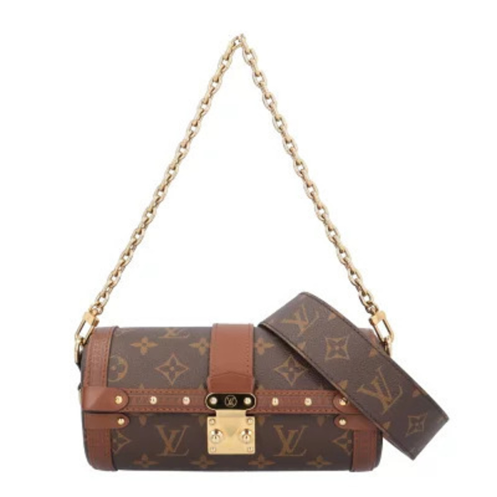 Louis Vuitton Papillon Trunk Monogram Shoulder Bag Canvas Brown